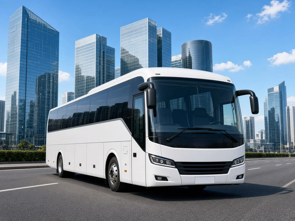 White coach in the city